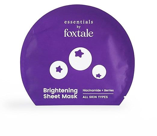 Foxtale Brightening Sheet Mask with Niacinamide and Berries for Bright Skin, 26g