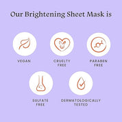 Foxtale Brightening Sheet Mask with Niacinamide and Berries for Bright Skin, 26g