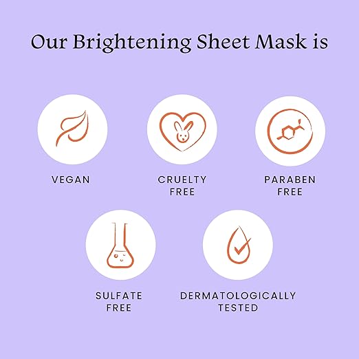 Foxtale Brightening Sheet Mask with Niacinamide and Berries for Bright Skin, 26g