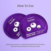 Foxtale Brightening Sheet Mask with Niacinamide and Berries for Bright Skin, 26g