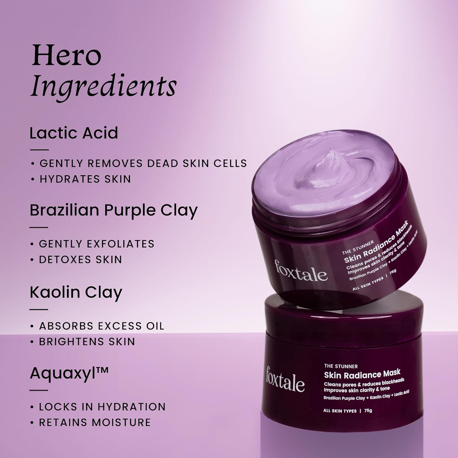 Foxtale De-Tan Skin Radiance Mask (75g)
