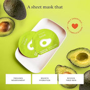 Foxtale Nourishing Sheet Mask with Hyaluronic Acid and Avocado for Nourishing & Hydration, 26g