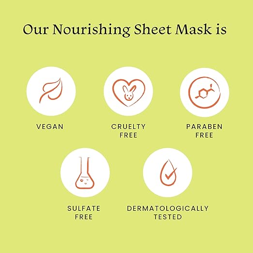 Foxtale Nourishing Sheet Mask with Hyaluronic Acid and Avocado for Nourishing & Hydration, 26g