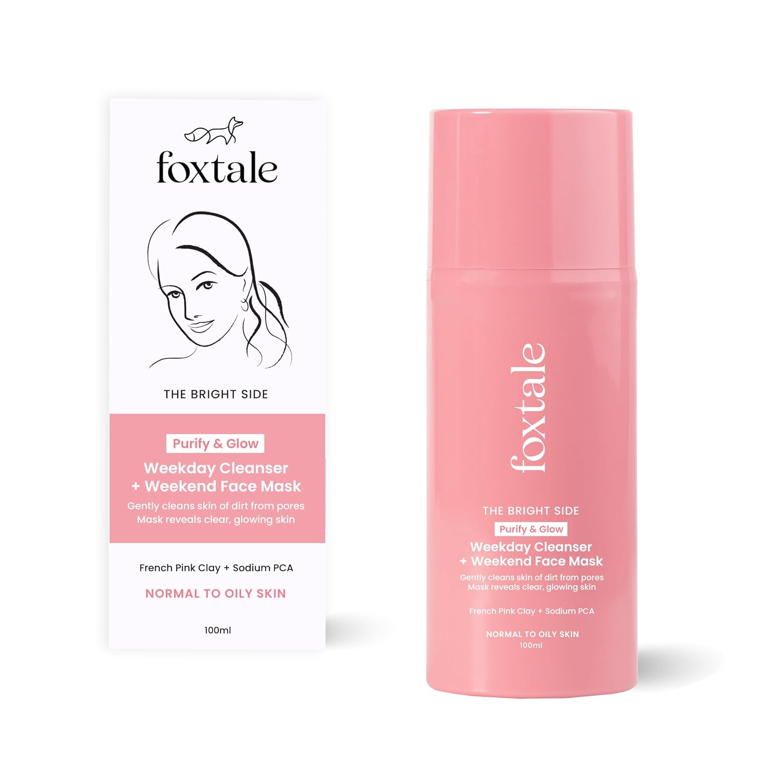 Foxtale Purify & Glow Cleanser + Mask (100ml)