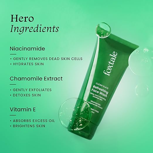 Foxtale Refreshing Face Wash for Deep Cleansing, 100ml