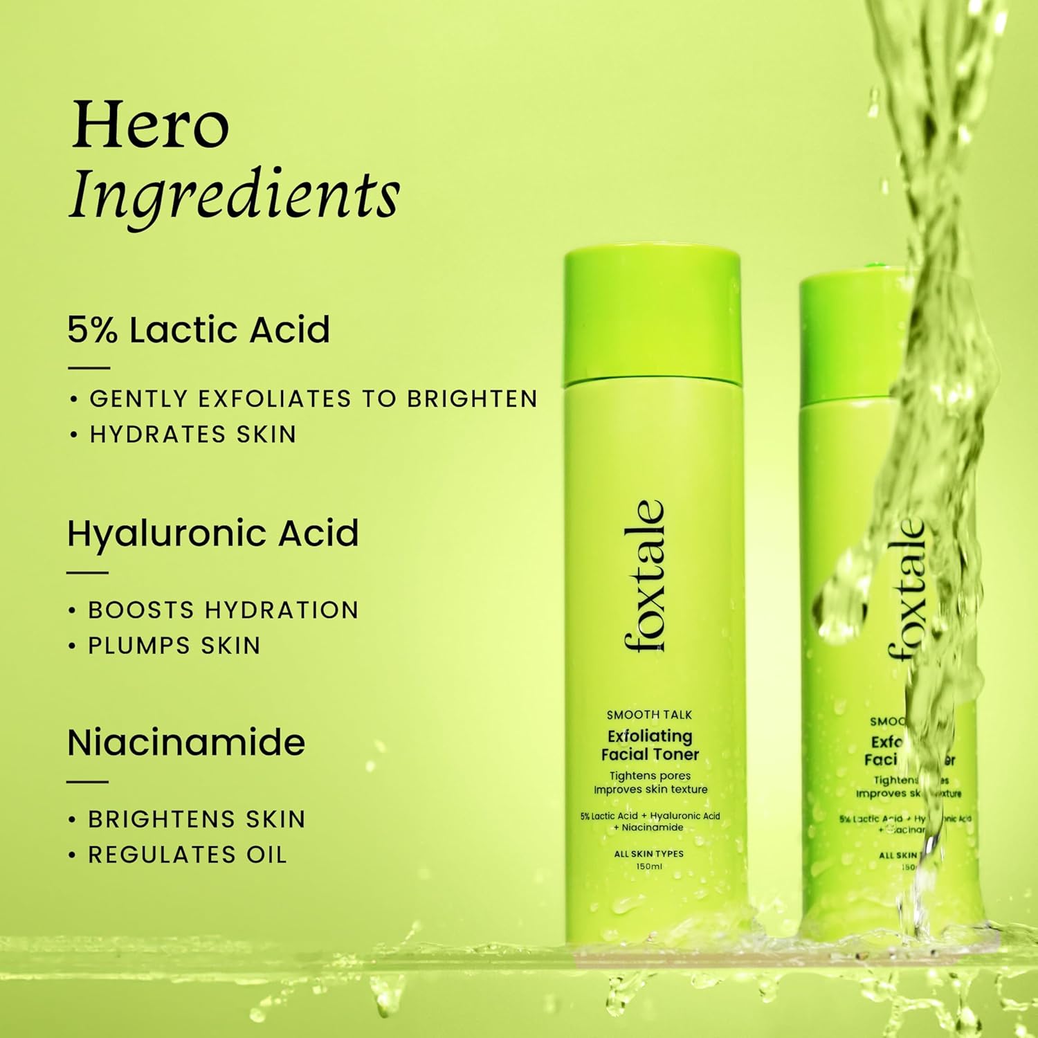 Foxtale Smooth Talk Exfoliating Facial Toner (150ml)