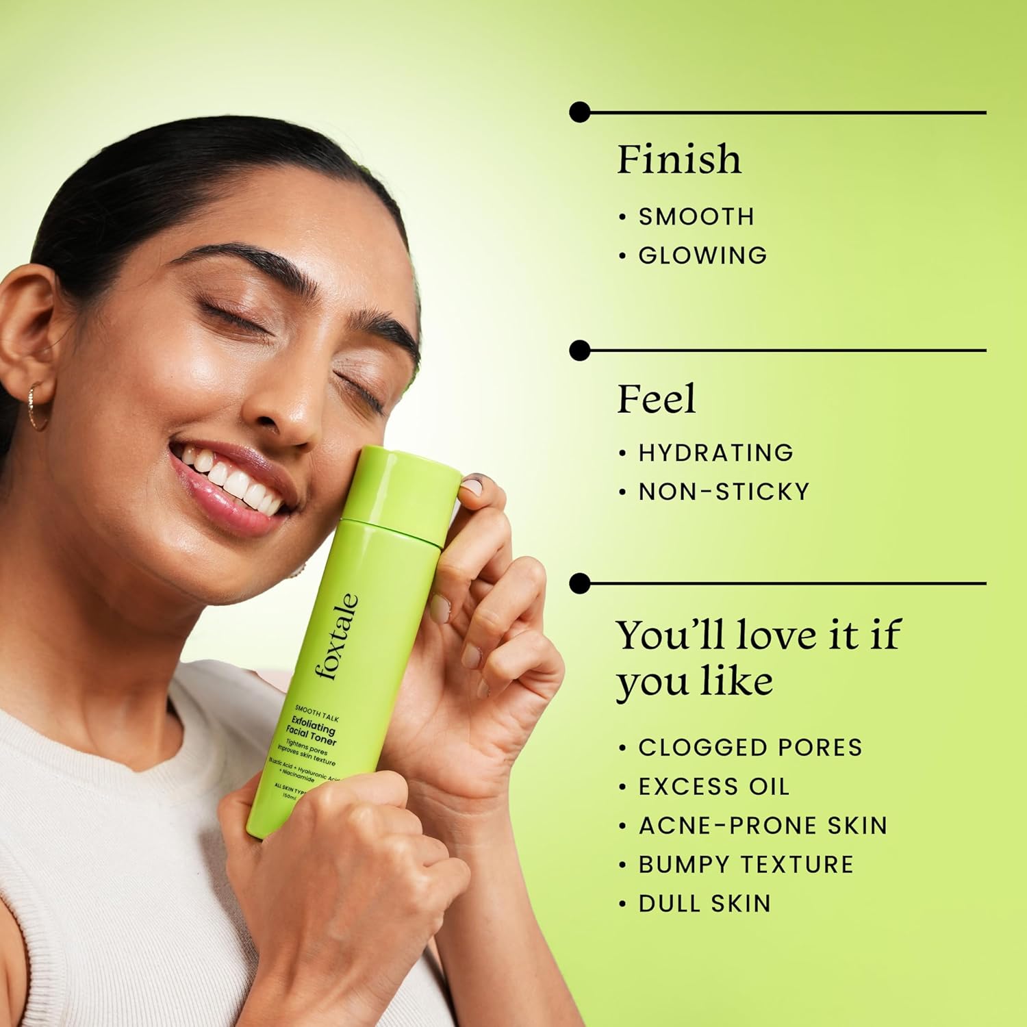 Foxtale Smooth Talk Exfoliating Facial Toner (150ml)