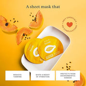 Foxtale Tan Removal Sheet Mask with Vitamin C and Papaya for Tan Removal, 26g