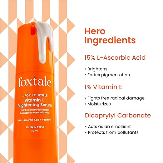 Foxtale 15% Vitamin C Face Serum for Glowing Skin