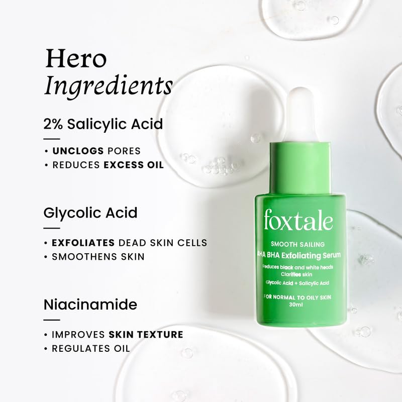 Foxtale 2% Salicylic Acid AHA BHA Exfoliating Serum