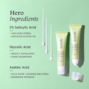 Foxtale 2% Salicylic Acid Acne Spot Corrector Gel with2% Azelaic Acid & 3% Glycolic Acid