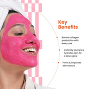 Foxtale Cherry-Collagen Clay Mask - Plumps, Hydrates, Firms & Brightens Skin (75g)