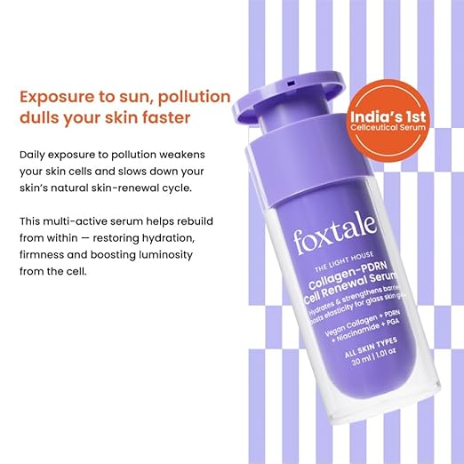 Foxtale Collagen-PDRN Cell Renewal Serum | Collagen + PDRN + Niacinamide + Polyglutamic Acid