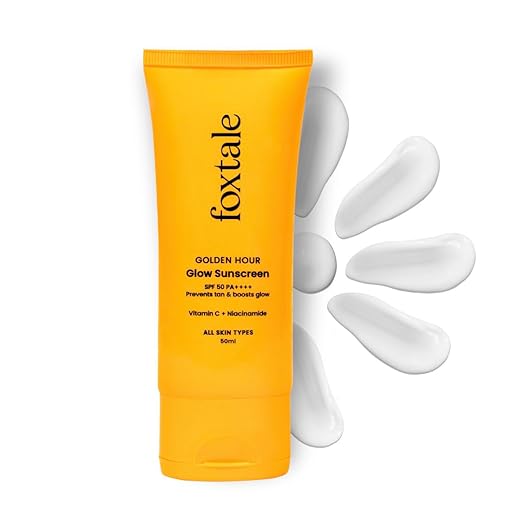 Foxtale Glow Sunscreen SPF 50 PA++++ with Vitamin C & Niacinamide