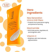 Foxtale Glow Sunscreen SPF 50 PA++++ with Vitamin C & Niacinamide