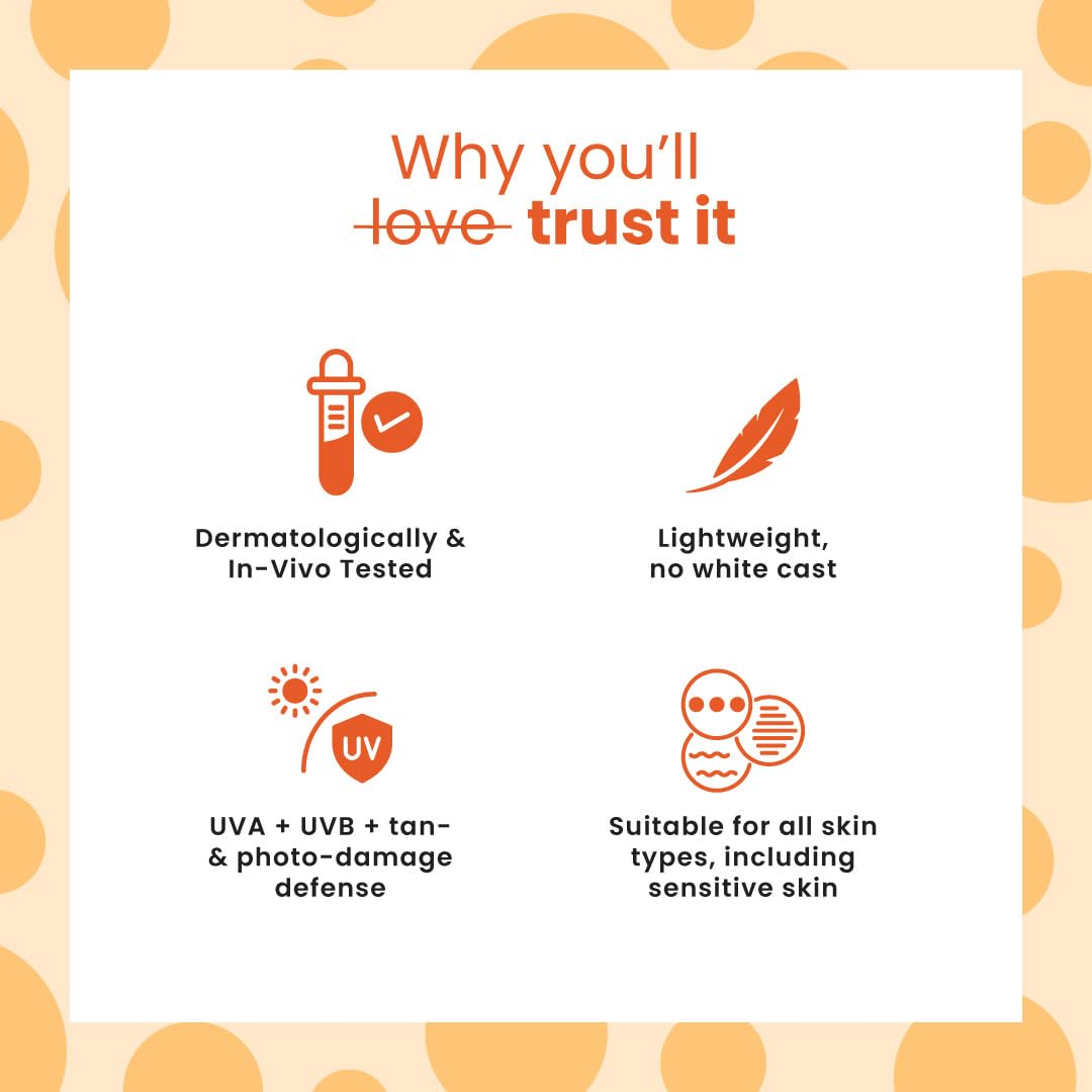 Foxtale Glow Sunscreen SPF 50 PA++++ with Vitamin C & Niacinamide