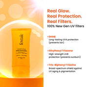 Foxtale Glow Sunscreen SPF 50 PA++++ with Vitamin C & Niacinamide