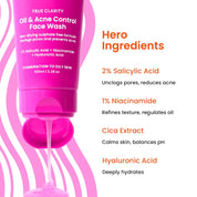 Foxtale True Clarity Oil And Acne Control Face Wash (150ml)