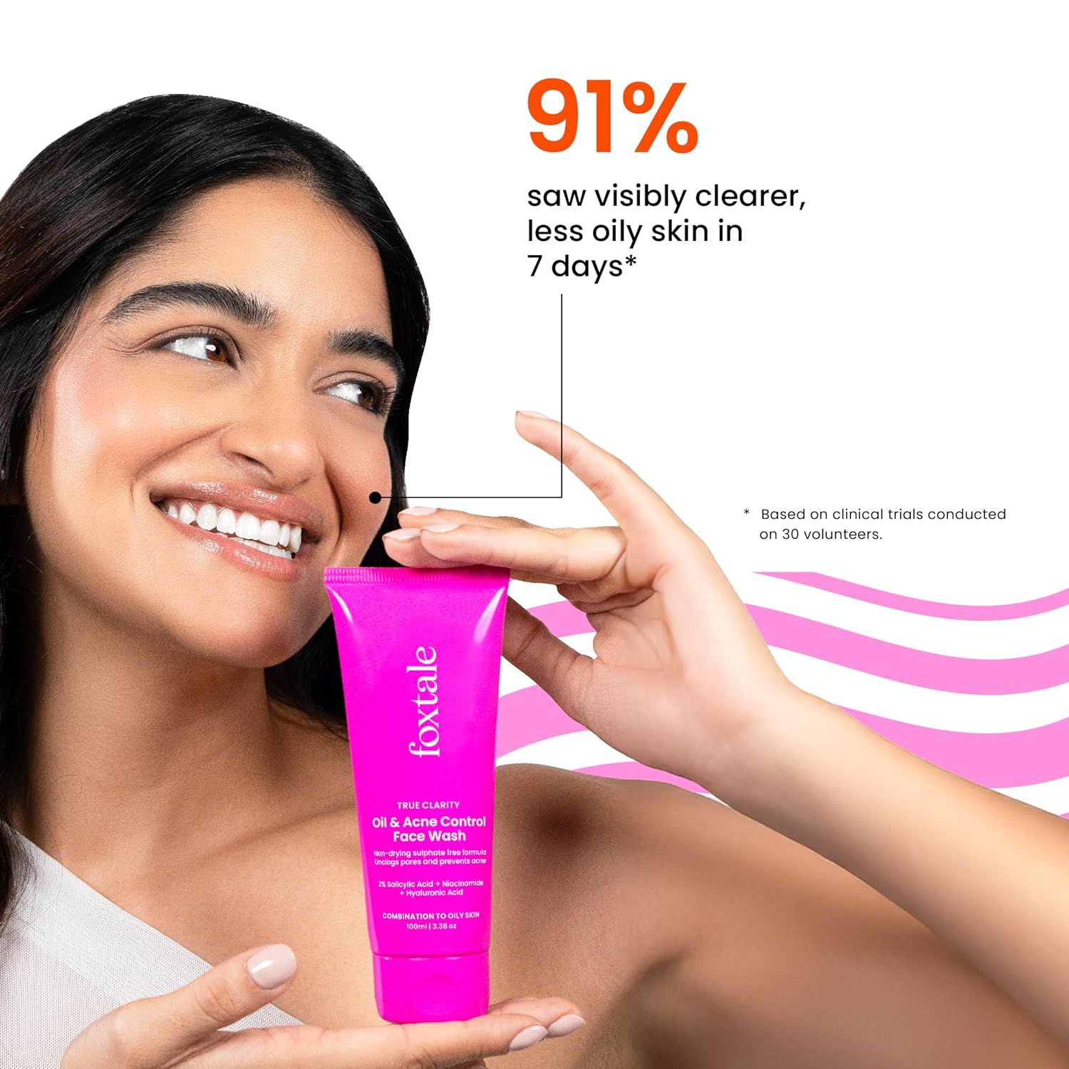 Foxtale True Clarity Oil And Acne Control Face Wash (150ml)