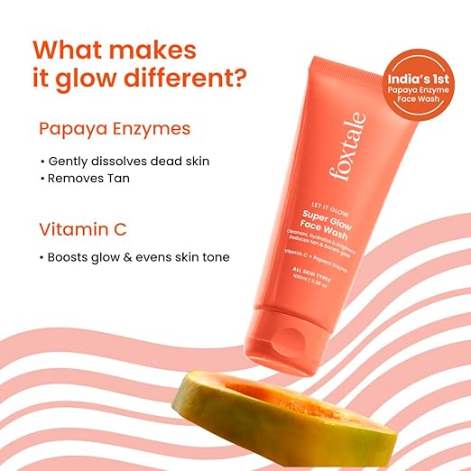 Foxtale Vitamin C Super Glow Face Wash with Papaya enzyme