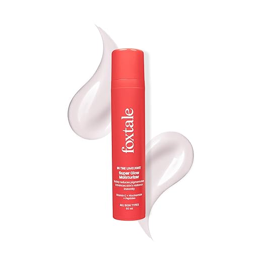Foxtale Vitamin C Super Glow Moisturizer with Niacinamide & Peptides, Visibly Reduces Pigmentation, Enhances Skins Radiance Instantly, For All Skin Types, Women & Men