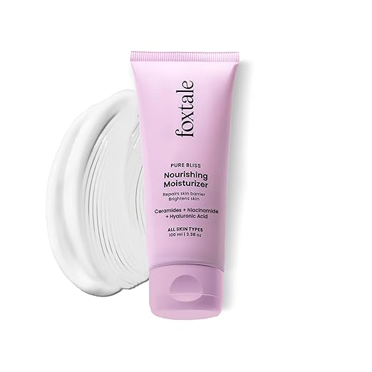 Foxtale Nourishing Ceramide Face Moisturizer with Niacinamide for 100 Hr Hydration, Lightweight & Non-Sticky, For Soft & Glowing Skin, Men & Women, All Skin Types