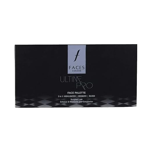 FACES CANADA Ultime Pro Face Palette - Fresh 01, 12g | 3-in-1 Bronzer + Highlighter + Blush | Lightweight Long Lasting Luminous Glow | Flawless Shimmer Finish | Silky Smooth Texture | Easy To Blend