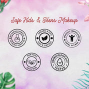Whimsy Beauty Organic & Safe Glow-Up Makeup Kit for Girls & Teens| Safe, Non-Toxic Beauty Set for Girls & Teens | Eye Glitter, Lip Cheek Tint, Lip Gloss,Eye Liner and Mermaid Brushes
