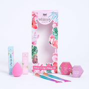 Whimsy Beauty Organic & Safe Glow-Up Makeup Kit for Girls & Teens| Safe, Non-Toxic Beauty Set for Girls & Teens | Eye Glitter, Lip Cheek Tint, Lip Gloss,Eye Liner and Mermaid Brushes