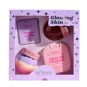 Whimsy Beauty Glowing Skin Essentials Kit for Kids and Teens,Complete Skincare Set with Cleanser Moisturizer Sunscreen (4 to 16 years) Natural, Chemical Free, Sulfate-Free, Dermatologist Tested