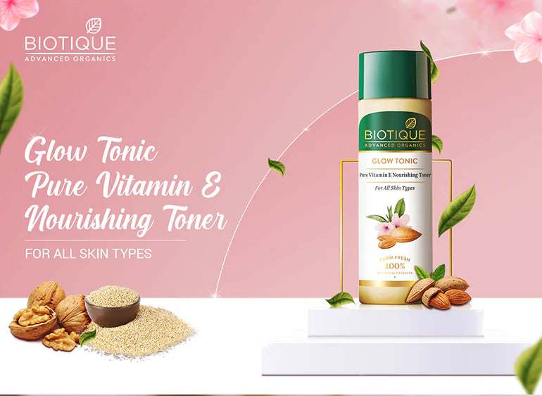 Biotique Advanced Organics Glow Tonic Pure Vitamin E Nourishing Toner (120ml)