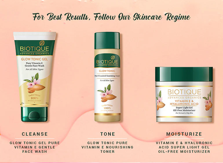 Biotique Advanced Organics Glow Tonic Pure Vitamin E Nourishing Toner (120ml)
