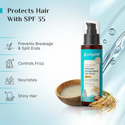 Pilgrim Korean Rice Water & Collagen Advanced Damage Repair Hair Serum SPF 35 with 17 Amino Acids Complex, Wheat Protein & 5 Ceramides - 100ml