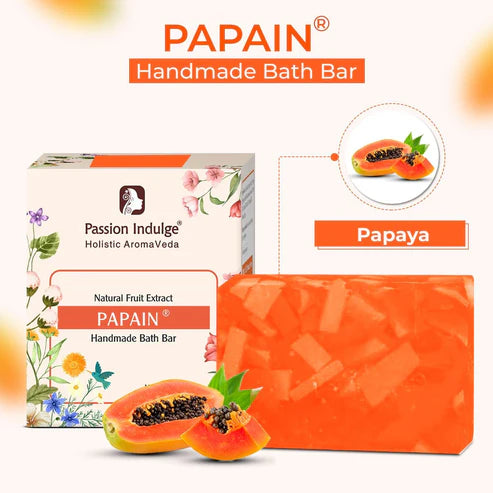 Passion Indulge Handmade Bath Bar Soap Papain - each 100gm