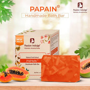 Passion Indulge Handmade Bath Bar Soap Papain - each 100gm