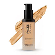 FACESCANADA Flawless Matte Foundation Ml|3-In-1 Foundation + Moisturizer Cream For All Skin Types+Concealer|12 Hr Hydration + Spf 18|Hd Matte Coverage|Lightweight|Anti Ageing,Pack Of 1