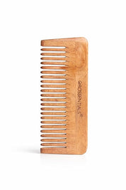 Kacchi Neem Wooden Detangle Comb | Shampoo Comb for Gentle Hair Care Pack of 1 (ORO-009)