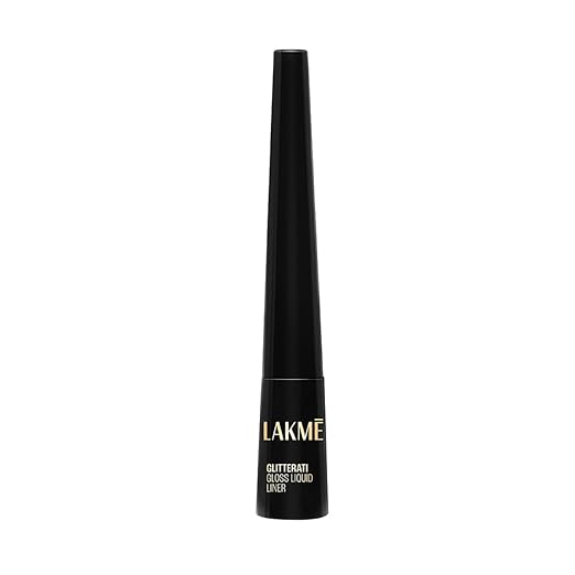 LAKMÉ Glitterati Gloss Liquid Liner|Long Lasting, Smudge Proof, Intense Black Color, Black