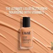 LAKMÉ Forever Matte Radiant Liquid Full Coverage Foundation For Superior For All Skin Coverage, Vit E, Lightweight & Water-Resist