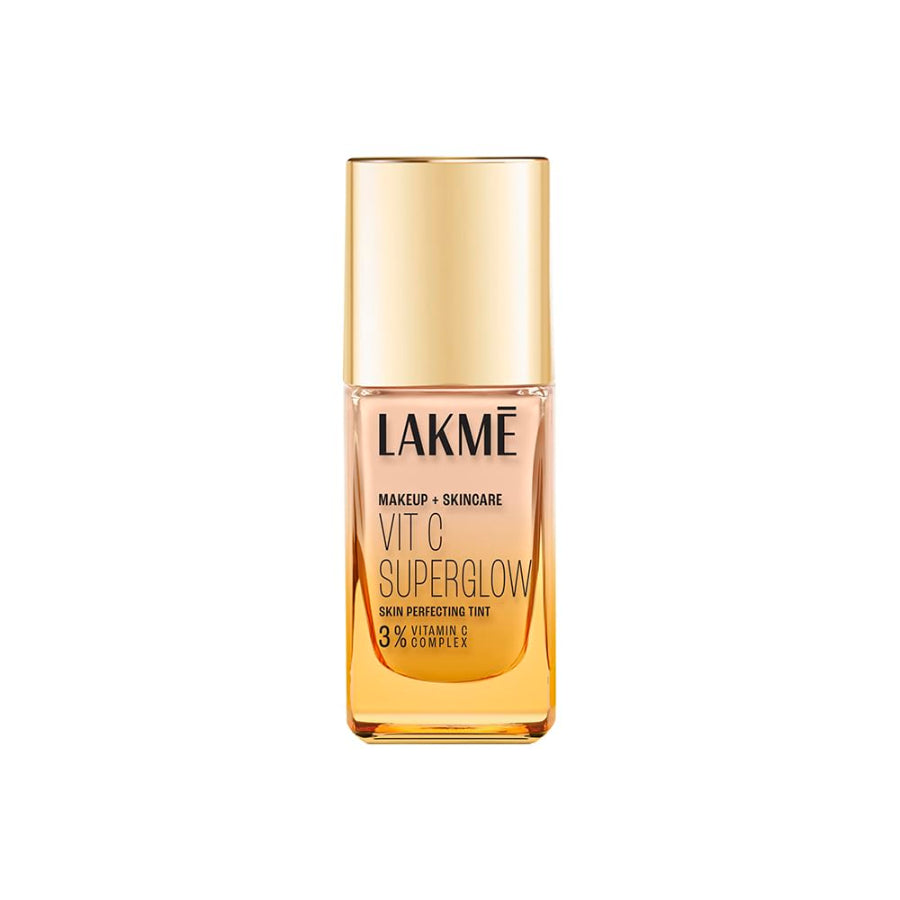 LAKMÉ Medium Coverage Natural Liquid For All Skin Makeup+Skincare Vitc Superglow Skin Perfecting Tint