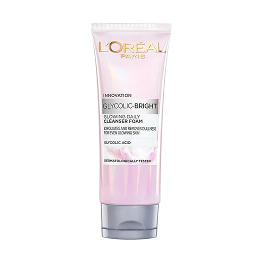 L'Oreal Paris Glycolic Bright Daily Foaming Face Cleanser, 100ml