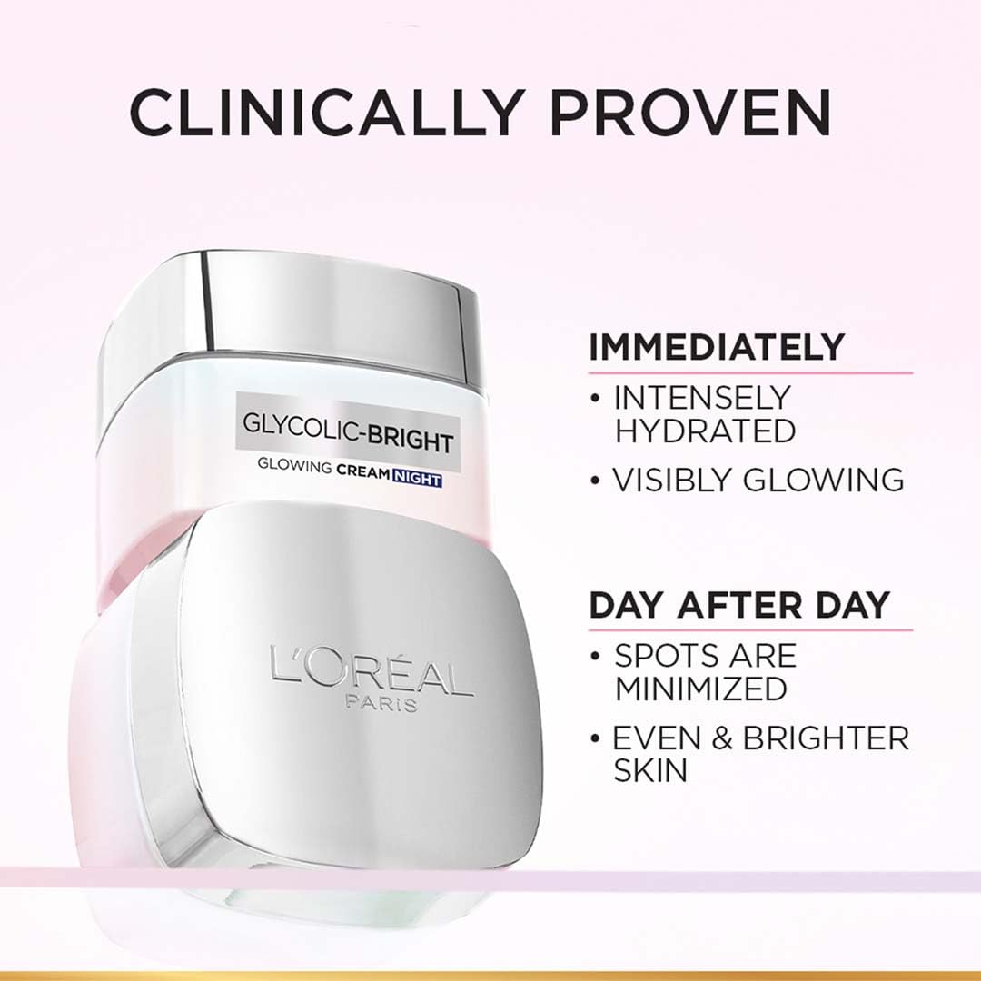 L'Oreal Paris Glycolic Bright Glowing Night Cream,