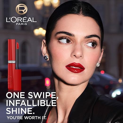 L'Oréal Paris Infallible Laque Resistance Lacquer-Like Shine Finish. 16H longwear lacquer lipstick. High-impact color, zero transfer