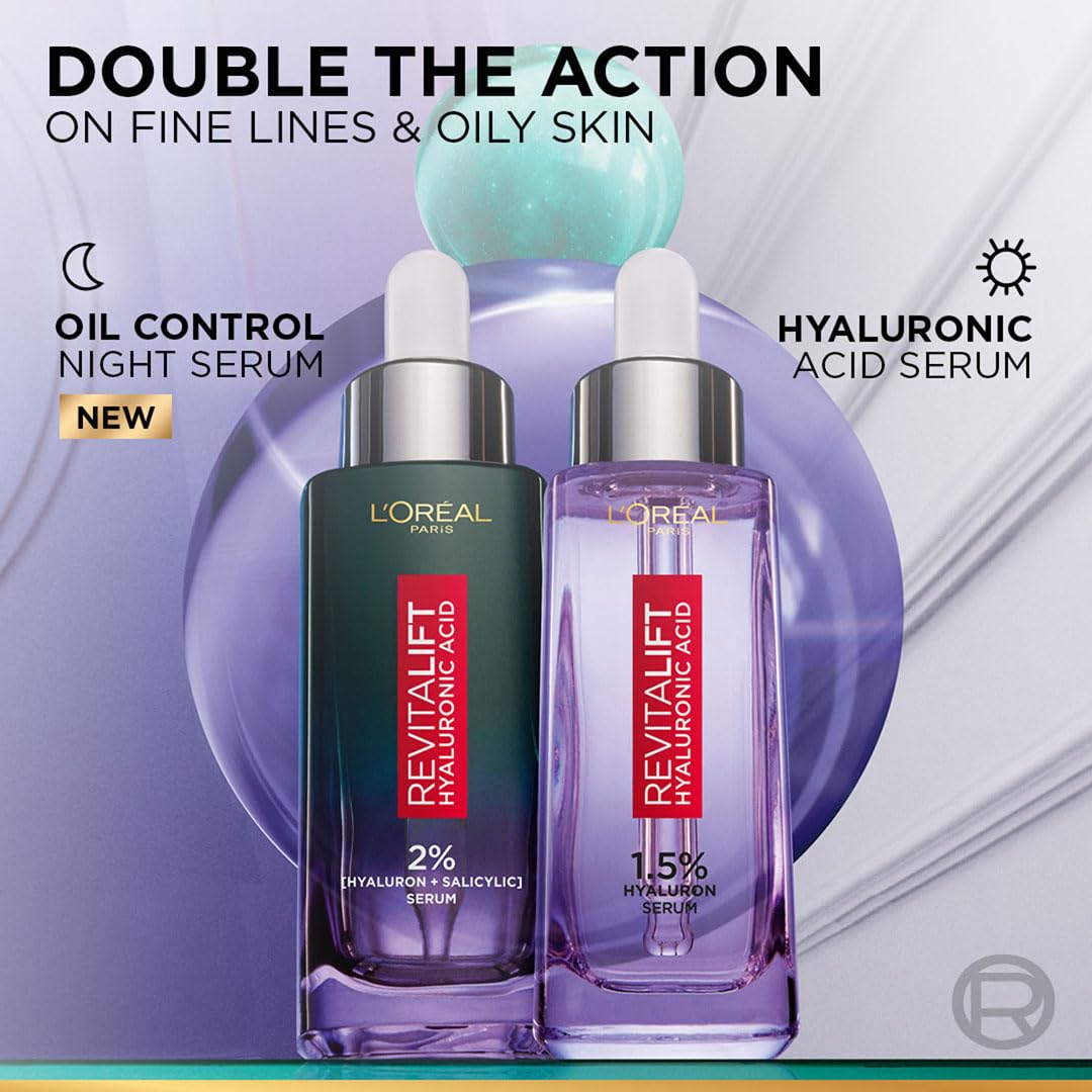 L’Oréal Paris Revitalift Hyaluronic Acid Oil Control Serum 2% Hyaluronic+ Salicylic Acid, 15ml
