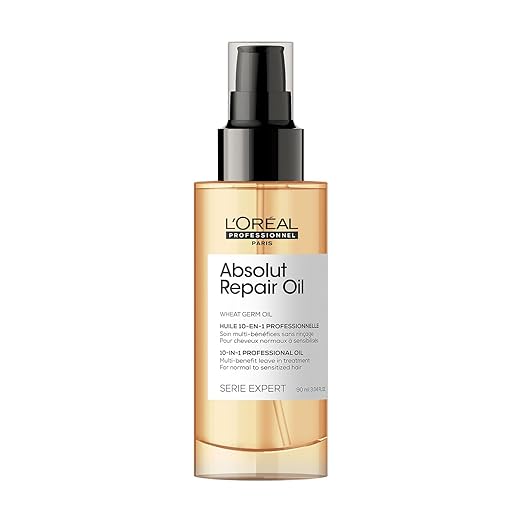 L'Oreal Professionnel Absolut Repair 10-in-1 Multi-Benefit Hair Serum for Dry Frizzy Hair - 90ml
