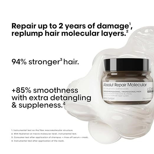 L'Oréal Professionnel Absolut Repair Molecular Deep Repairing Rinse-off Cream Mask for Damaged Hair
