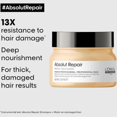 L'Oréal Professionnel Paris Absolut Repair Mask For Dry Hair with Protein & Omega-9 - 250ml