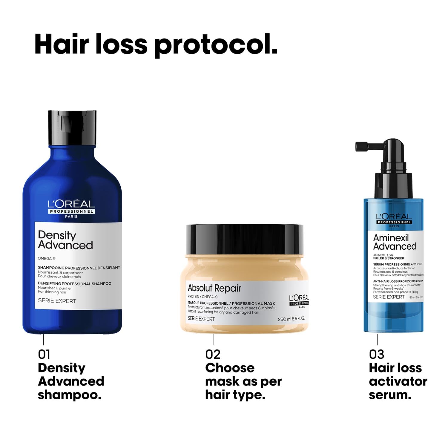 L'Oréal Professionnel Density Advanced Shampoo for fine and thinning hair - 300ml