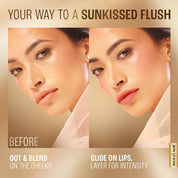 Lakme 9to5 Double Duty Lip & Cheek Water Stain Sunset Kiss - 9ml