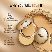 Lakme 9 to 5 Primer with Matte Powder Foundation Compact